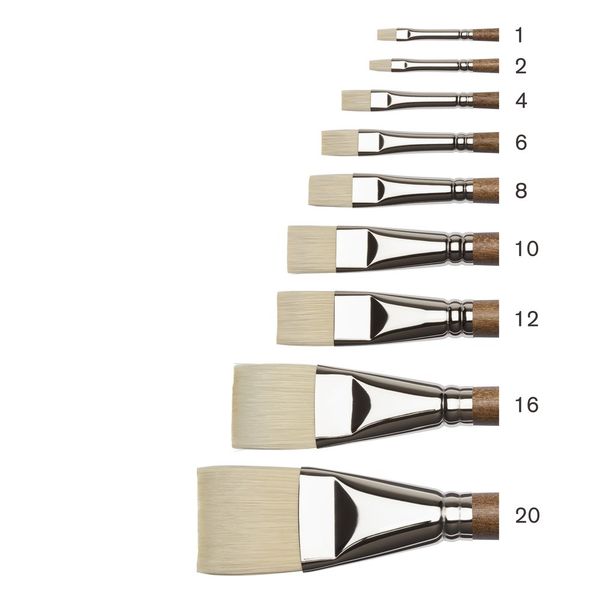 BRIGHT SIZE 1 W&N ARTISTS' OIL SYNTHETIC HOG BRUSH