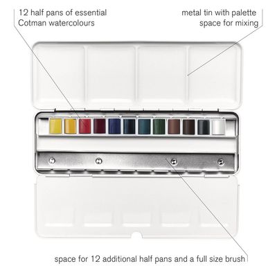 W&N COTMAN WATERCOLOUR BLUE BOX
