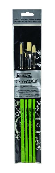 LQX PRO FREE STYLE PACK OF 4 BRUSH TRADITIONAL