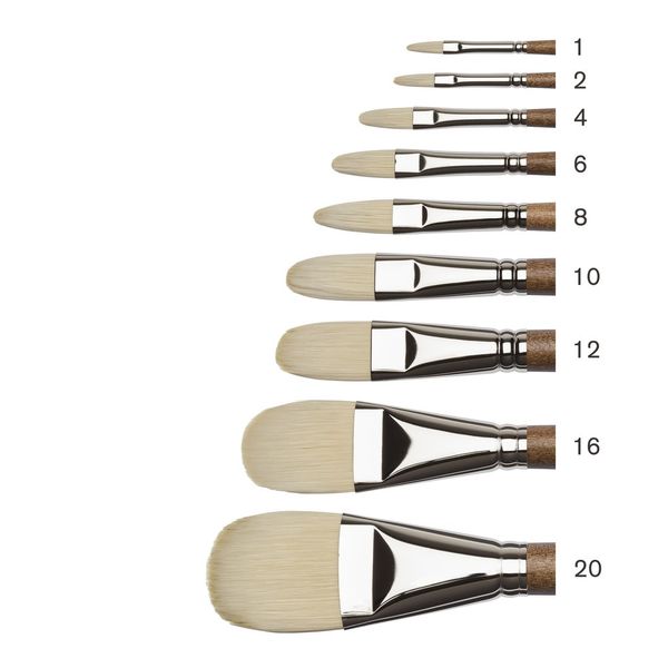 FILBERT SIZE 1 W&N ARTISTS' OIL SYNTHETIC HOG BRUSH