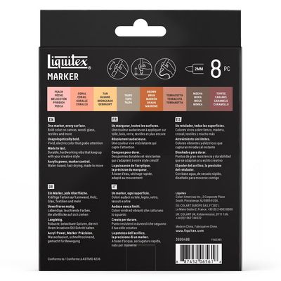 LIQUITEX MARKER SET 8X2MM PORTRAIT