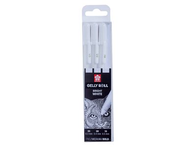 Sakura Gelly Roll - Basic Set 3stk Hvit -05-08-10