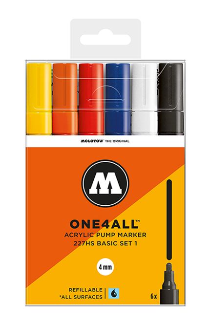 Hovedbilde Acrylic marker One4All 227HS 4mm Wallet Basic-Set ...