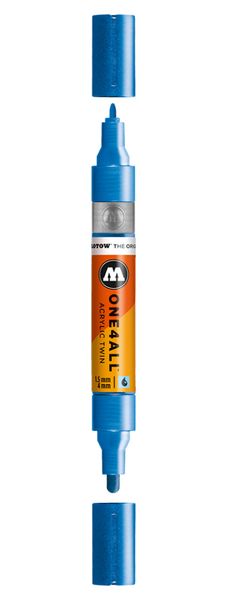 Acrylic marker One4All Twin 1,5/4mm #224 metallic blue