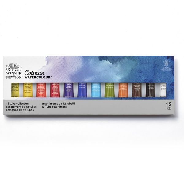 W&N Cotman 12 x 8ml tube Akvarellsett