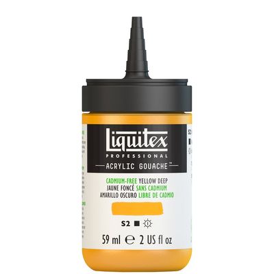 CADMIUM FREE YELLOW DEEP 59ML LQX PRO ACRYLIC GOUACHE
