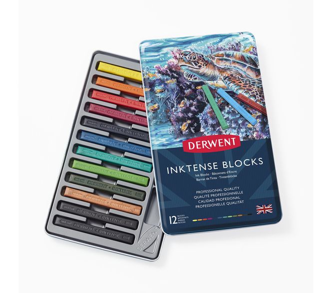 Hovedbilde Derwent Sett Inktense 12 kritt