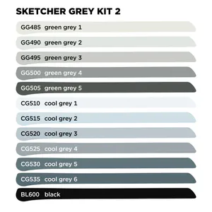 Hovedbilde Sketcher Set 12 pcs Grey Kit 2