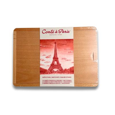 CAP CARRE COLOUR SKETCH BAMBOO BOX OF 2 LEVELS+ACC