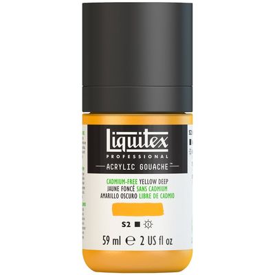 CADMIUM FREE YELLOW DEEP 59ML LQX PRO ACRYLIC GOUACHE