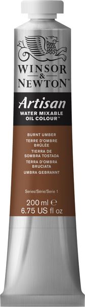 W&N ARTISAN WATER MOC 200ML TBE BURNT UMBER