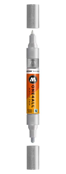 Acrylic marker One4All Twin 1,5/4mm #227 metallic silver