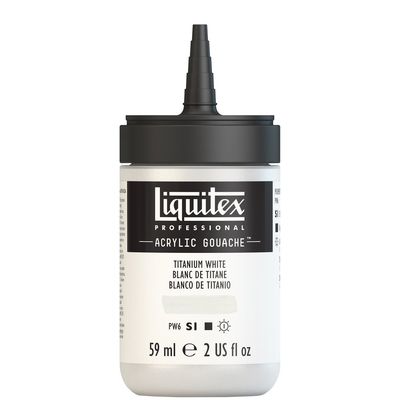 TITANIUM WHITE 59ML LQX PRO ACRYLIC GOUACHE